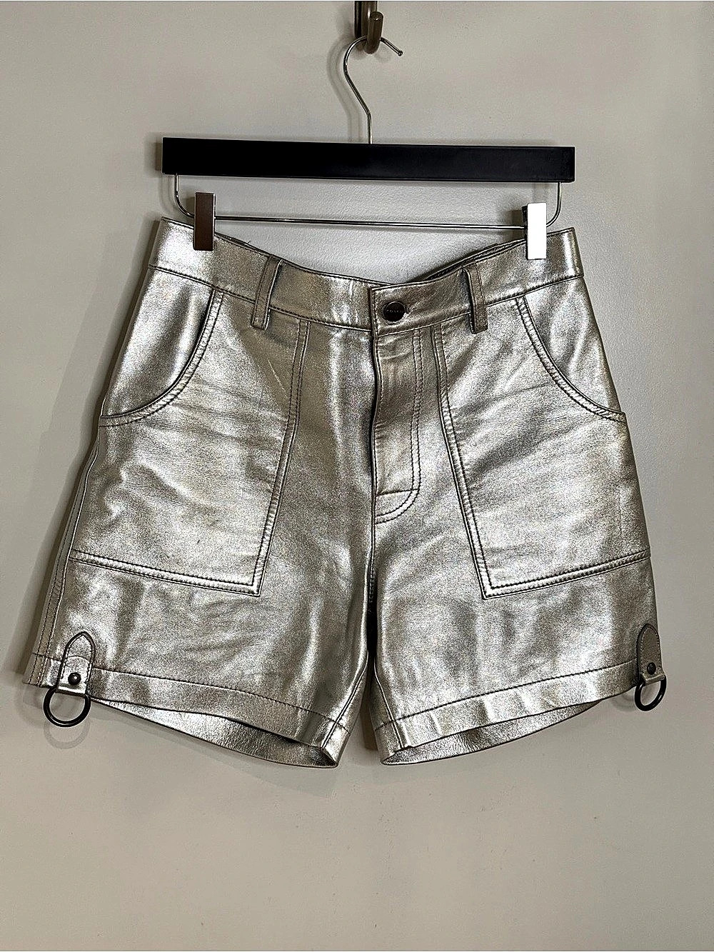 Coach metallic leather shorts